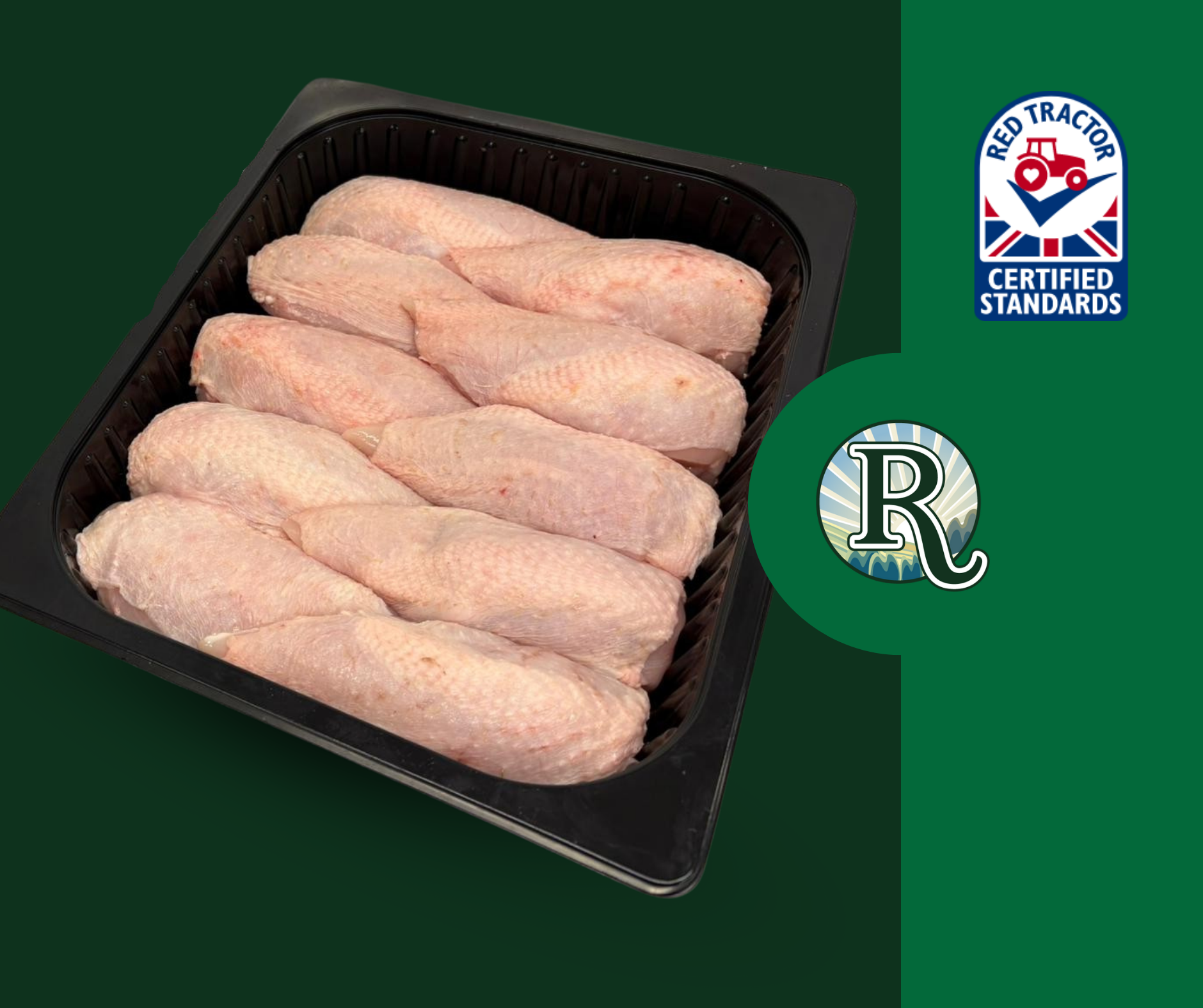 Red Tractor Chicken Fillet - Deboned, Skin On (10 Fillets)