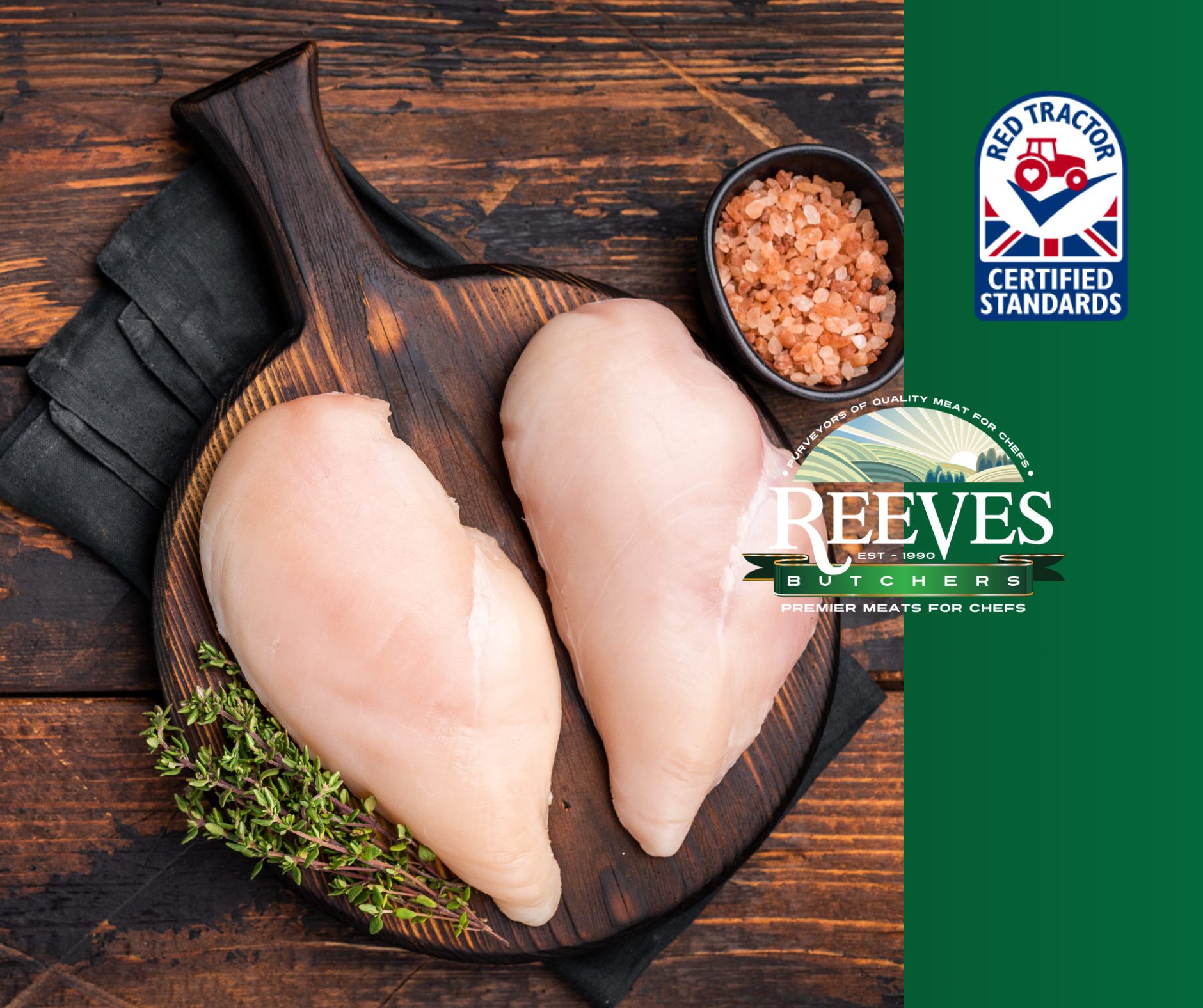 Red Tractor Chicken Fillet - Deboned, Skinless (10 x 198-226g)